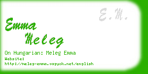 emma meleg business card